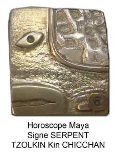 horoscope-maya-serpent-tzolkin chicchan zodiaque gliphes calendrier maya pendentif argent